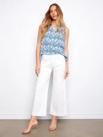 SLEEVELESS BLOUSE | RUFFLE: MOSAIC-Tops-CHARLIE B-Coriander