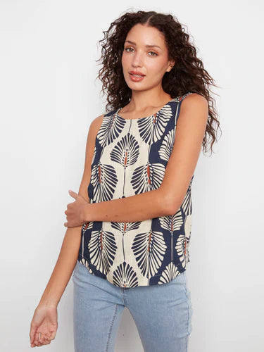 SLEEVELESS BLOUSE | TAHITI-Top-CHARLIE B-Coriander