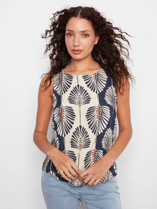 SLEEVELESS BLOUSE | TAHITI-Top-CHARLIE B-SMALL-TAHITI-Coriander