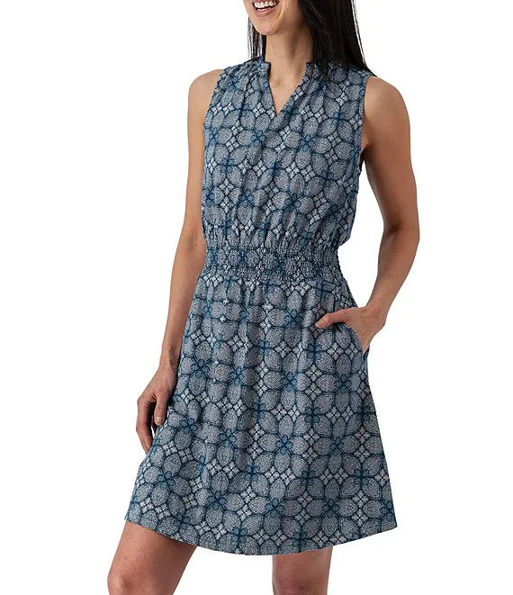 SLEEVELESS DRESS | COTTAGE-Dress-AVENTURA-SMALL-GIBRALTAR SEA-Coriander