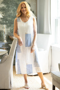 SLEEVELESS DRESS | EASY DOES IT DRESS: COASTAL PRINT-Dress-OLIVIA-Coriander
