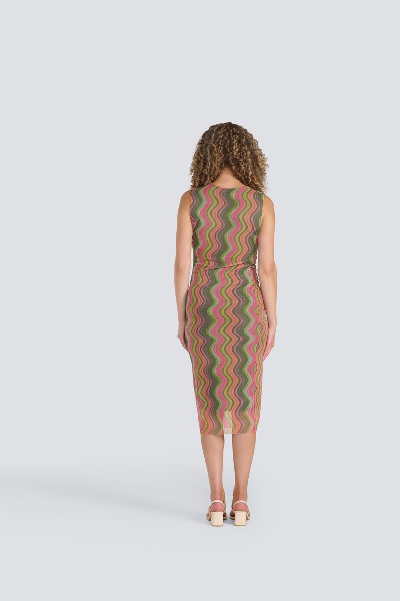 SLEEVELESS DRESS | MESH PRINTED-Dress-JESSICA LAURA-Coriander