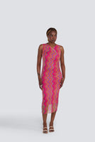 SLEEVELESS DRESS | MESH PRINTED-Dress-JESSICA LAURA-XSMALL-SMALL-FUSCHIA-Coriander