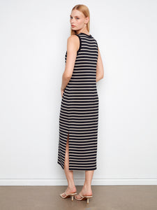 SLEEVELESS DRESS | STRIPED SCUBA-Dress-CHARLIE B-Coriander