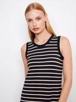 SLEEVELESS DRESS | STRIPED SCUBA-Dress-CHARLIE B-Coriander