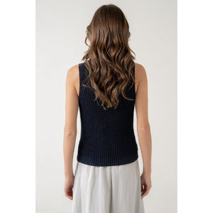 SLEEVELESS TOP | OPEN STITCH-Tops-ELLE GREY-Coriander