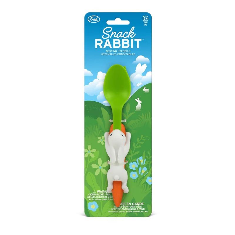 SNACK RABBIT NESTING UTENSILS-Babies & Kids-FRED AND FRIENDS-Coriander