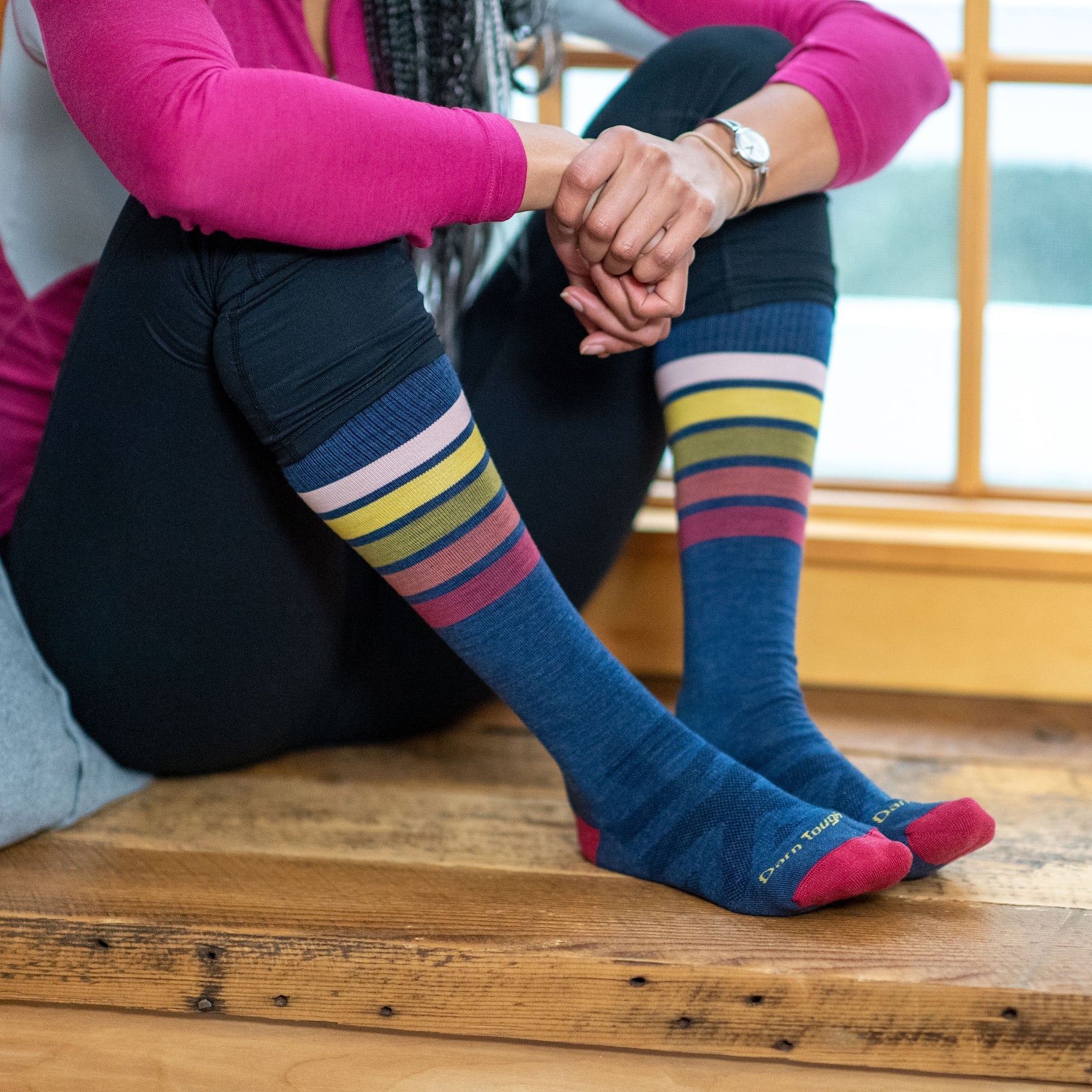 SNOWBURST OVER THE CALF WOMEN'S SOCKS-socks-DARN TOUGH-Coriander