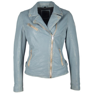 SOFIA 4 LEATHER JACKET-Jackets & Sweaters-MAURITIUS-SMALL-WINTER SKY-Coriander