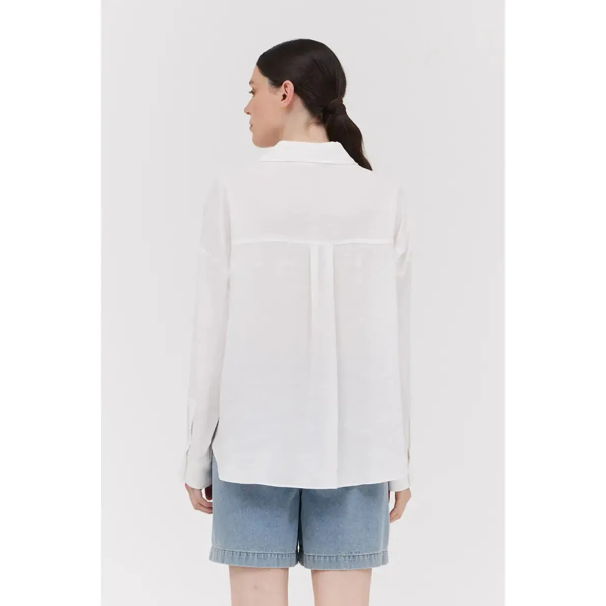 SOFT OVERFIT SHIRT | OFF WHITE-Tops-GRADE AND GATHER-Coriander