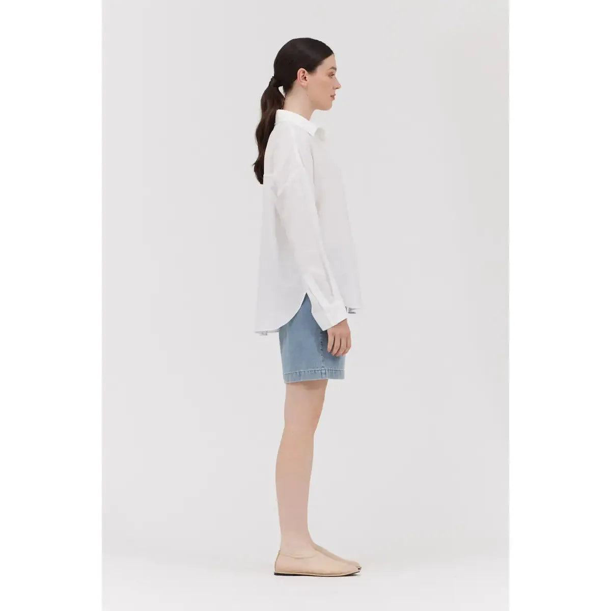 SOFT OVERFIT SHIRT | OFF WHITE-Tops-GRADE AND GATHER-Coriander