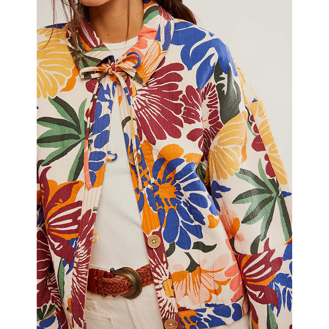 SOLEIL BEACH JACKET-Jackets & Sweaters-FREE PEOPLE-SMALL-TROPICAL COMBO-Coriander