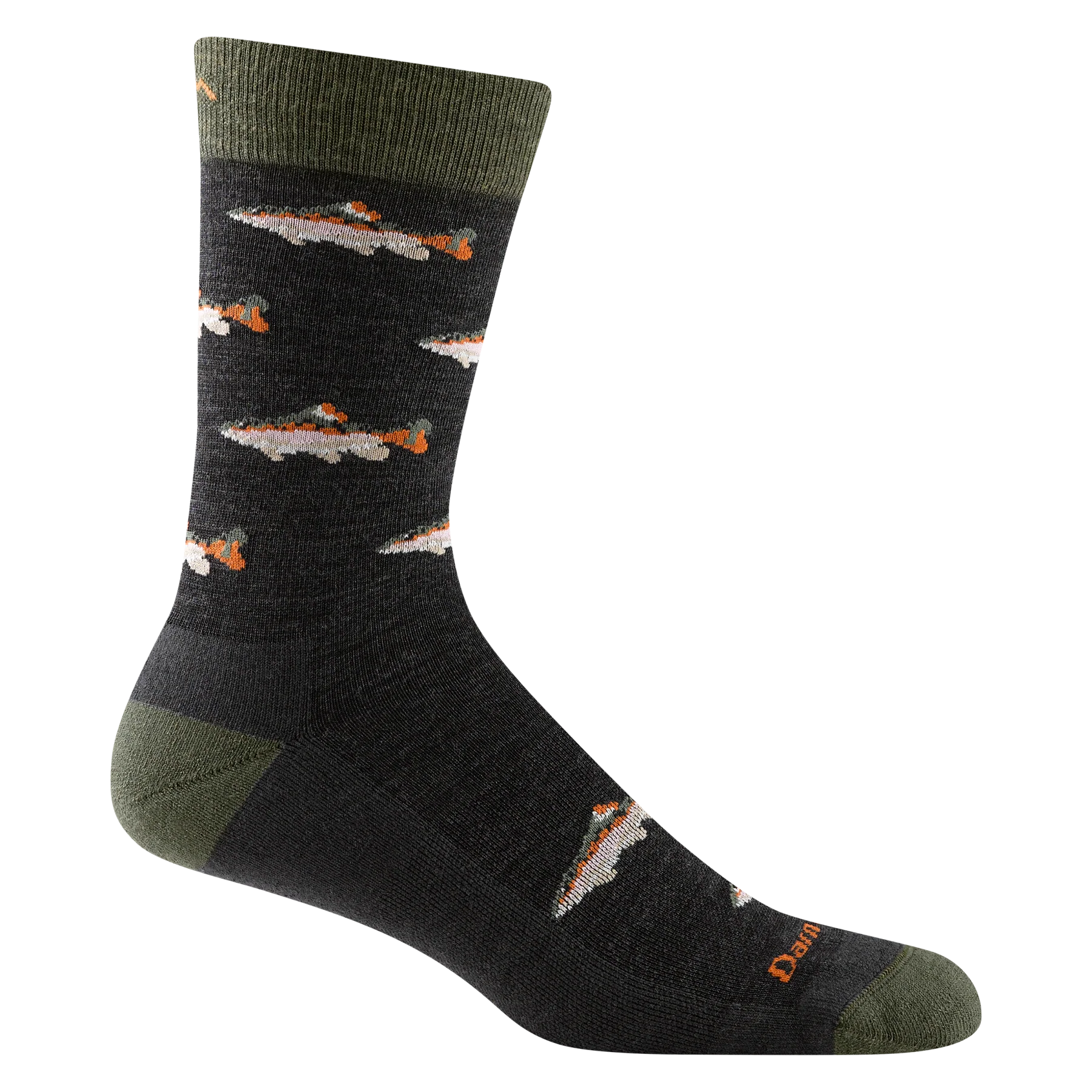 SPEY FLY CREW LIGHTWEIGHT CUSHION SOCK-Socks-DARN TOUGH-LARGE-CHARCOAL-Coriander