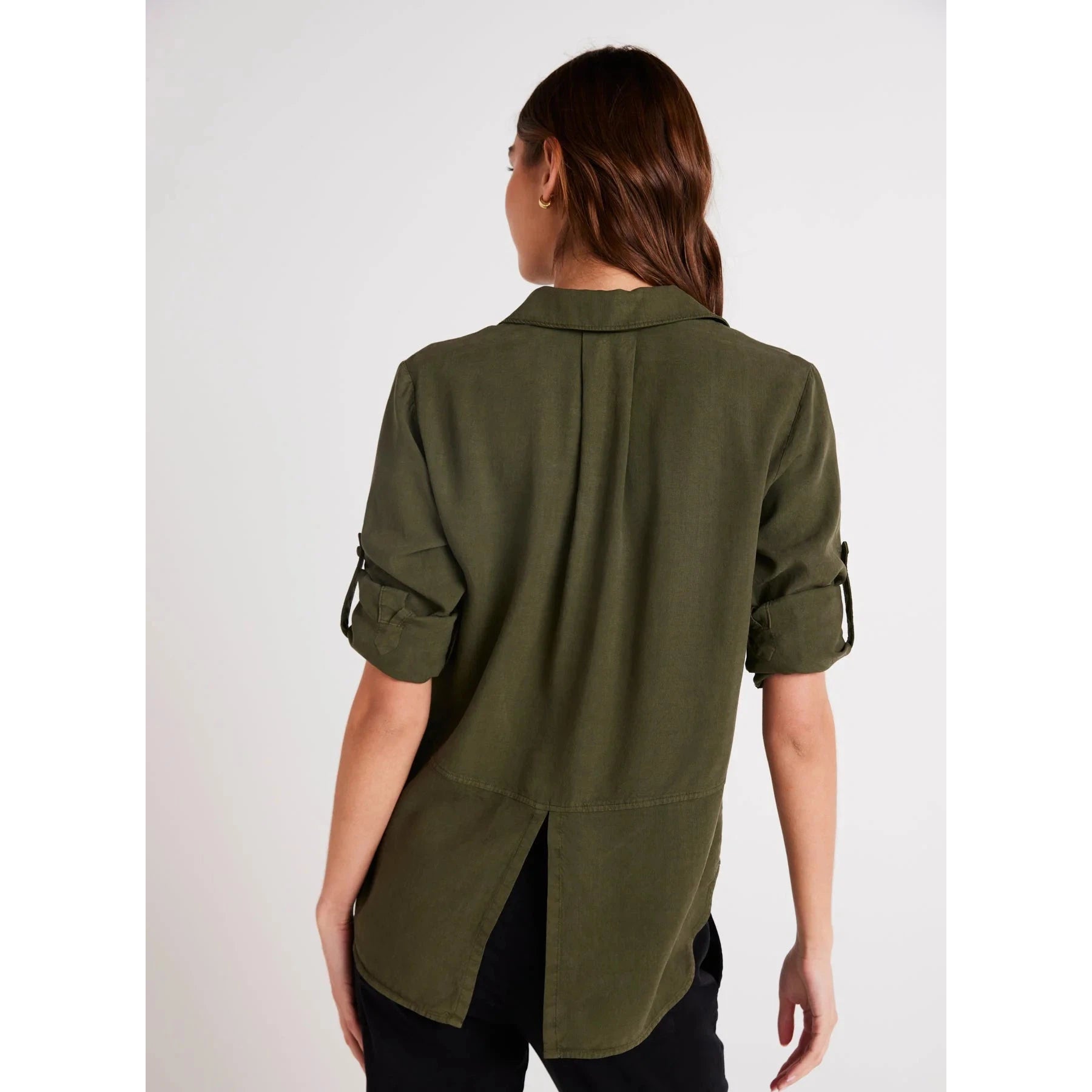 SPLIT BACK BUTTON DOWN-Top-BELLA DAHL-Coriander