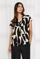 S/S BLOUSE | CHANISE-Top-SOYACONCEPT-SMALL-Black-Coriander