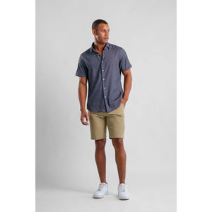 S/S BUTTON UP SHIRT | ARTISANAL DITSY-Shirt-STONE ROSE-Coriander
