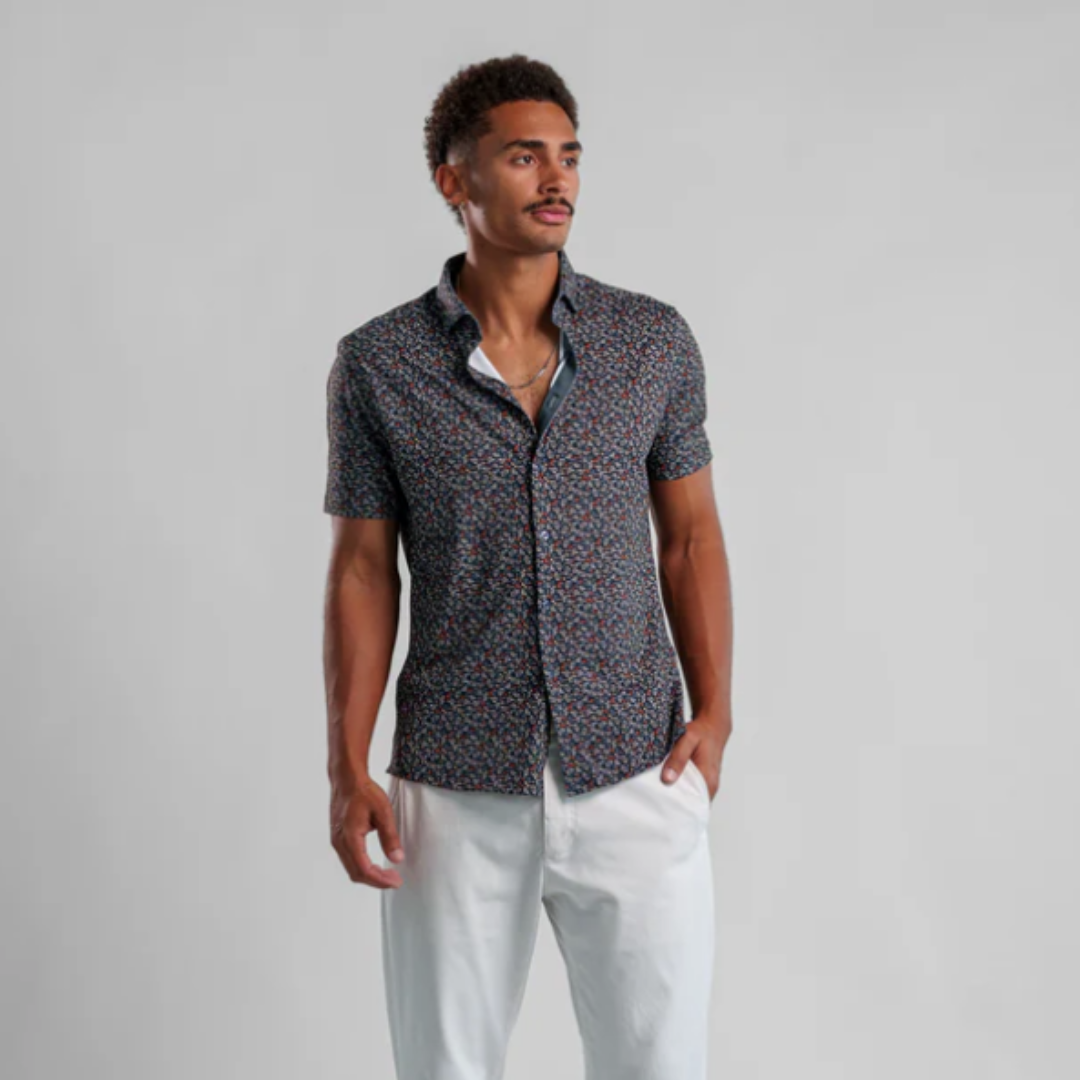 S/S BUTTON UP SHIRT | WILDFLOWER-Shirt-STONE ROSE-Coriander