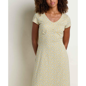 S/S DRESS | ROSE MIDI-Dress-TOAD&CO-SMALL-GOLD PRINT-Coriander