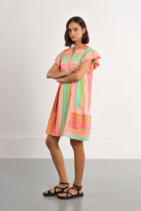 S/S DRESS | TASSEL TRIM-Dress-MOLLY BRACKEN-Coriander