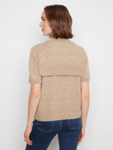 S/S PULLOVER SWEATER | KNOTTED SLEEVES-Jackets & Sweaters-CHARLIE B-Coriander