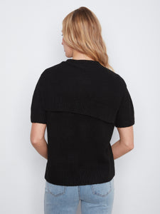 S/S PULLOVER SWEATER | KNOTTED SLEEVES-Jackets & Sweaters-CHARLIE B-Coriander