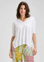 S/S SWEATER | V-NECK-Jackets & Sweaters-ZAKET & PLOVER-SMALL-WHITE-Coriander