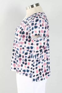S/S TEE | CAP SLEEVE DOTS-Top-OLIVIA-Coriander