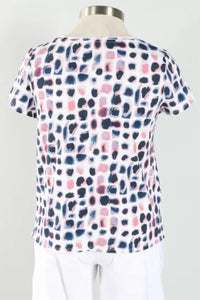 S/S TEE | CAP SLEEVE DOTS-Top-OLIVIA-Coriander