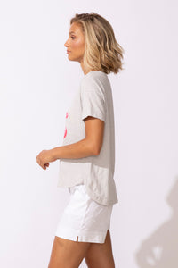 S/S TEE | TURTLE PRINT-Tops-ESCAPE-Coriander