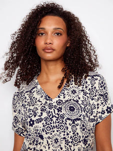 S/S TEE | V-NECK-Top-CHARLIE B-Coriander