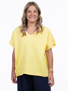 S/S TOP | CONNIE-Top-SHANNON PASSERO STORE-SMALL-MED-CANARY YELLOW-Coriander