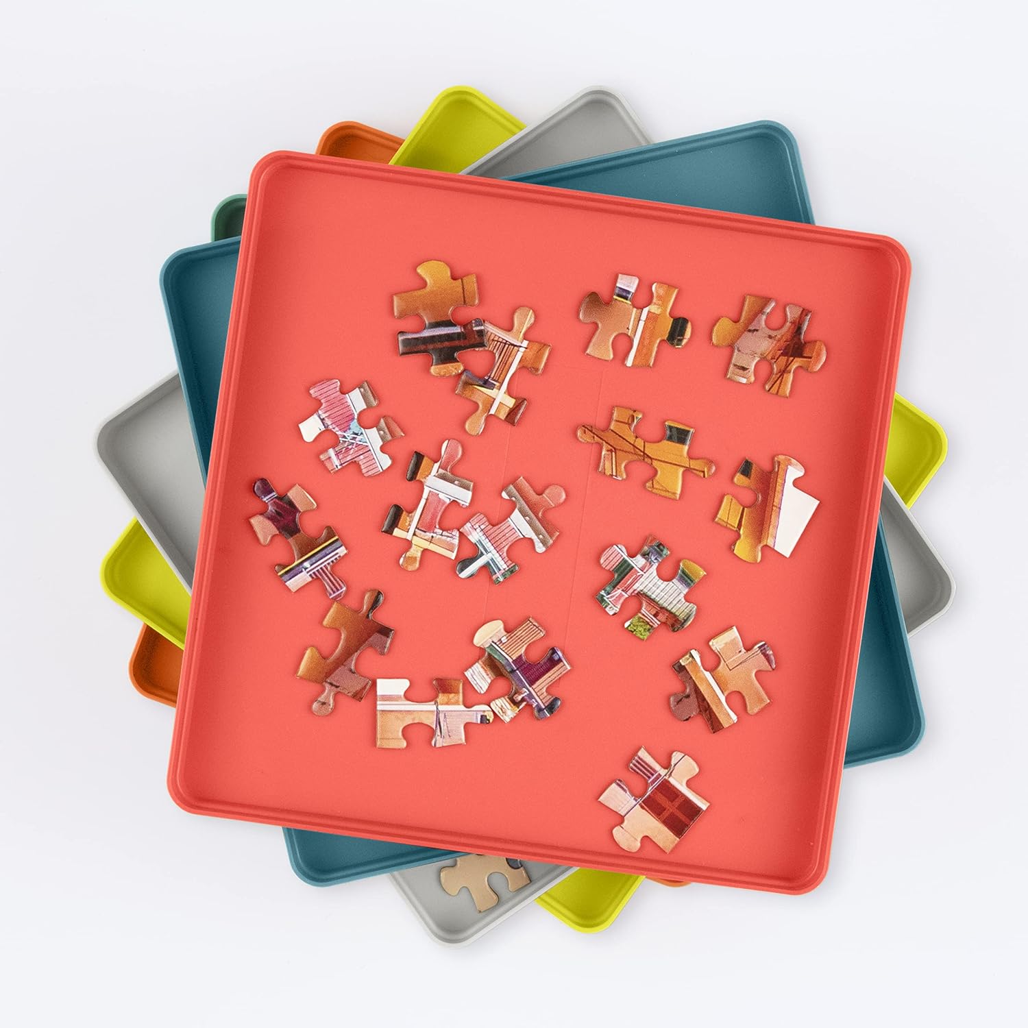 STACKABLE SORTING TRAYS - PUZZLES-Fun and Games-RAINCOAST-Coriander