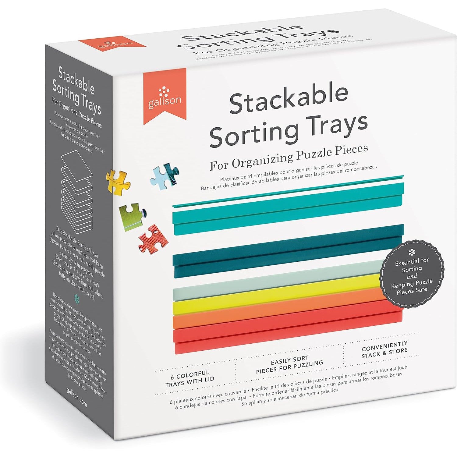 STACKABLE SORTING TRAYS - PUZZLES-Fun and Games-RAINCOAST-Coriander