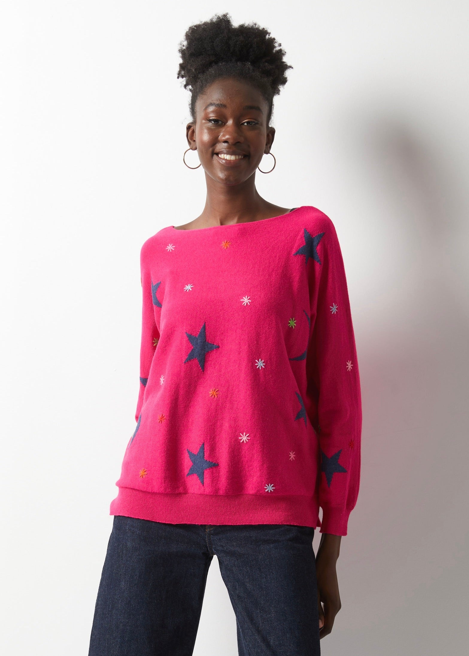 STARRY NIGHT SWEATER-Jackets & Sweaters-ZAKET & PLOVER-XSMALL-ORCHID-Coriander