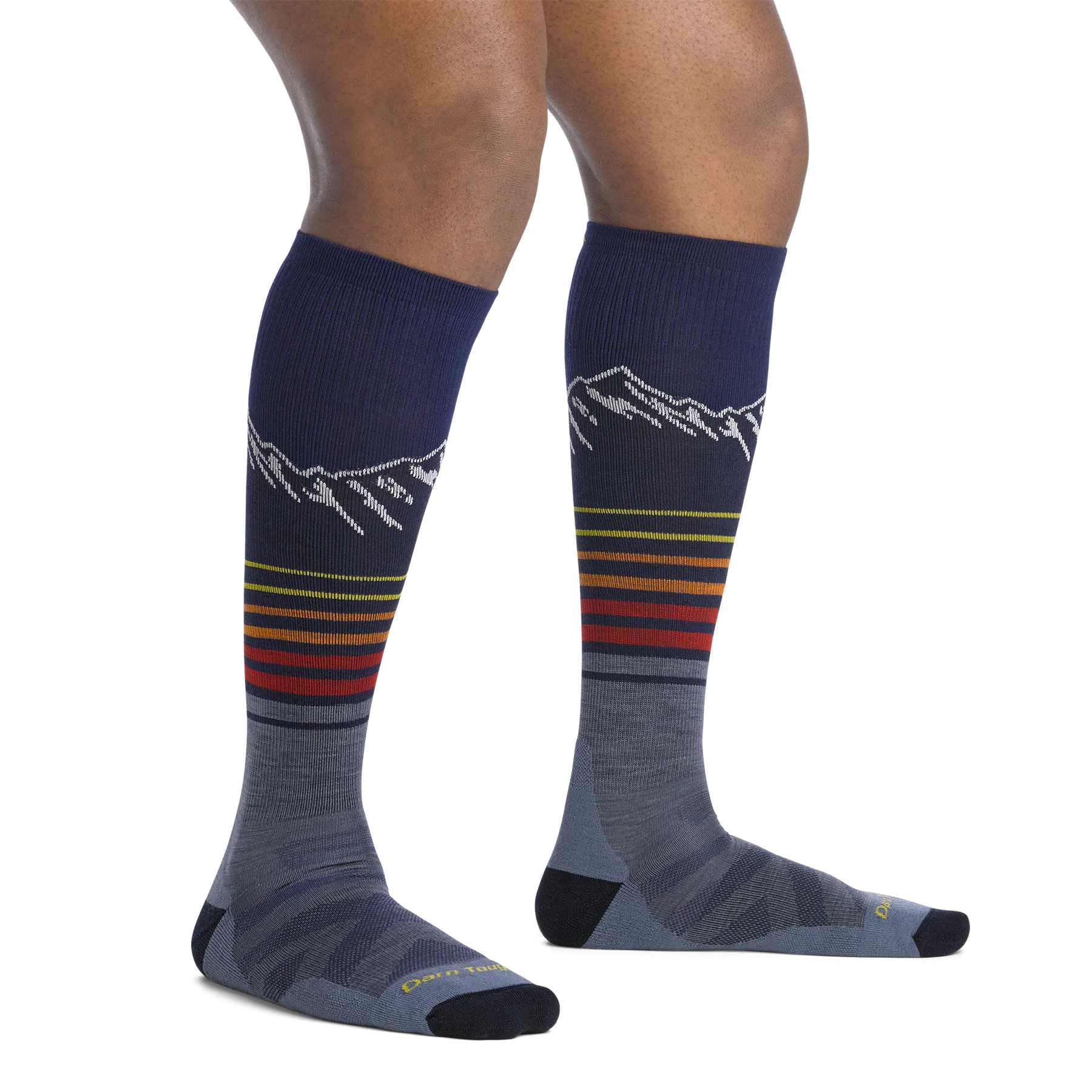 STEEP LINES OVER THE CALF MEN'S SOCKS-Socks & Footwear-DARN TOUGH-Coriander