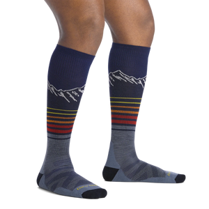 STEEP LINES OVER THE CALF MEN'S SOCKS-Socks & Footwear-DARN TOUGH-Coriander