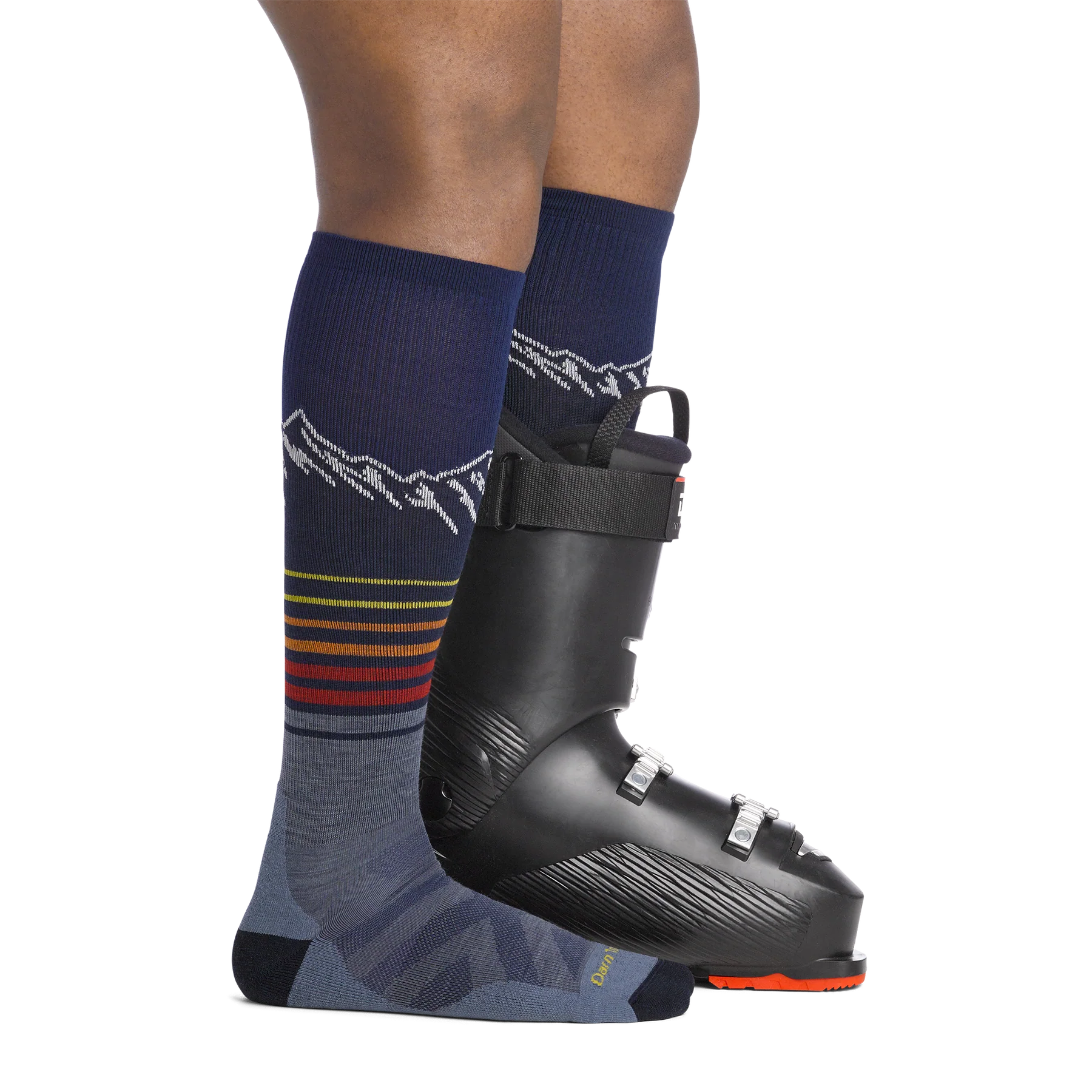 STEEP LINES OVER THE CALF MEN'S SOCKS-Socks & Footwear-DARN TOUGH-Coriander