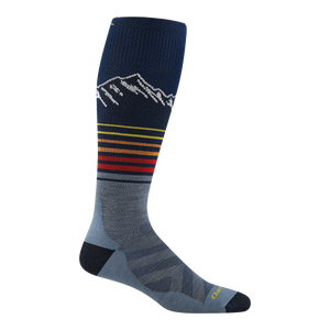 STEEP LINES OVER THE CALF MEN'S SOCKS-Socks & Footwear-DARN TOUGH-LARGE-ECLIPSE-Coriander