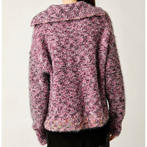 STELLAR PULLOVER - SHOCKING PINK-Jackets & Sweaters-FREE PEOPLE-Coriander