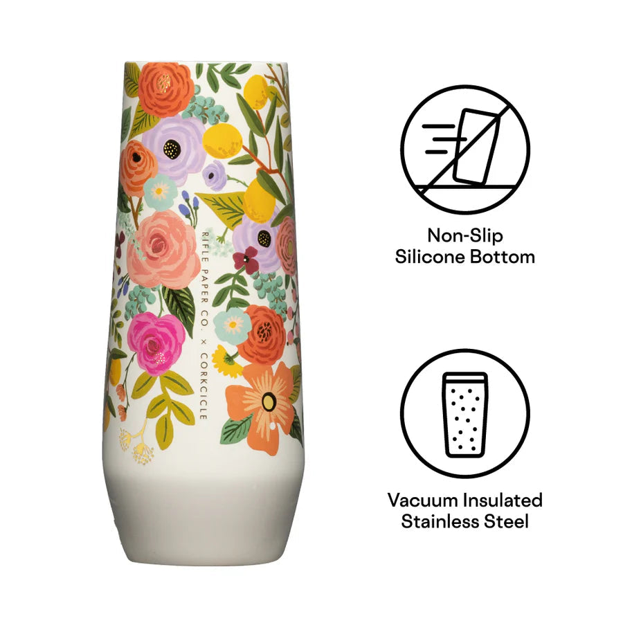 STEMLESS FLUTE 7 OZ | GARDEN PARTY CREAM-Home-CORKCICLE-Coriander