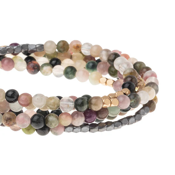 STONE WRAP BRACELET/NECKLACE | TOURMALINE-Jewellery-SCOUT-Coriander