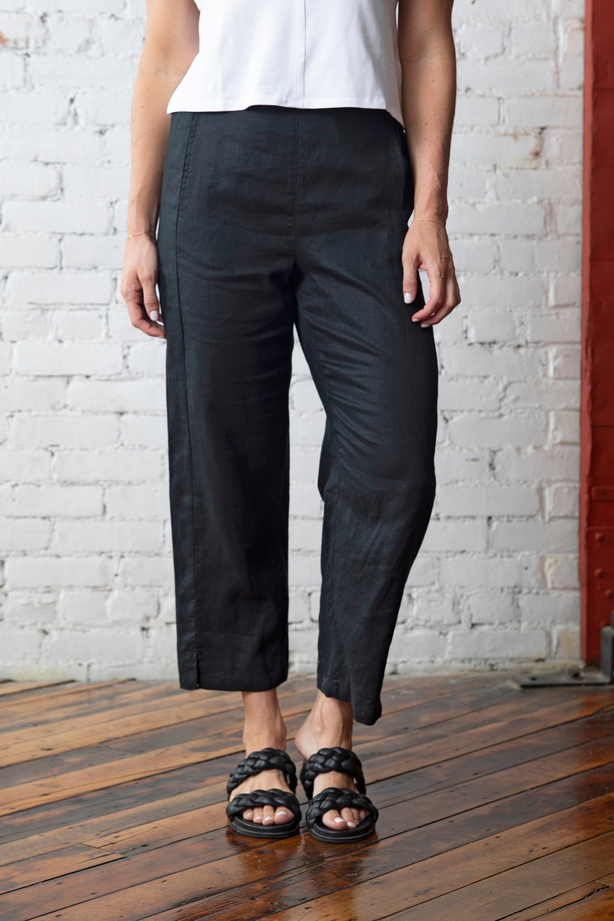 STRAIGHT LEG PANT-Bottoms-LIV BY HABITAT-XSMALL-Black-Coriander