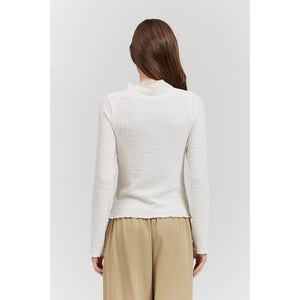 STRETCH SCRUNCH TOP-Tops-THERE-ELSEWHERE-Coriander