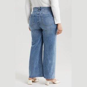 STRIDE HR WIDE LEG JEAN - PLUS SIZE-Denim-LIVERPOOL-Coriander