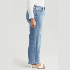 STRIDE HR WIDE LEG JEAN - PLUS SIZE-Denim-LIVERPOOL-Coriander