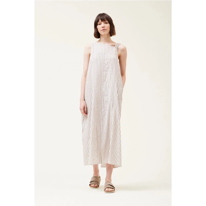 STRIPE WORK DRESS-Dresses-GRADE AND GATHER-Coriander