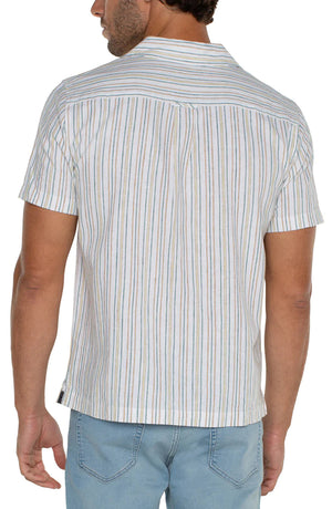 STRIPED CAMP SHIRT-Shirts & Tops-LIVERPOOL-Coriander