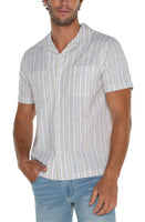 STRIPED CAMP SHIRT-Shirts & Tops-LIVERPOOL-Coriander