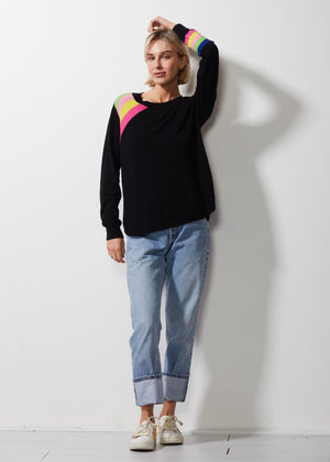 STRIPED CURVE SWEATER-Jackets & Sweaters-ZAKET & PLOVER-Coriander