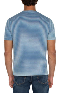 STRIPED HENLEY T-SHIRT-Shirts & Tops-LIVERPOOL-Coriander